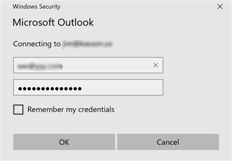 Windows Security pop up in Microsoft Outlook keeps popping up 